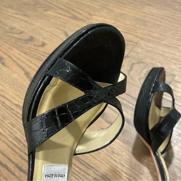 TITTI DELL’ ACQUA Milano Genuine ALLIGATOR LEATHER Heels Sandals Made in Italy - Picture 9 of 13